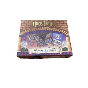 Vintage Harry Potter Magic Puzzles Two-Sided 3 Puzzles and 2 Charms by Bepuzzled